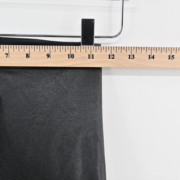 COMMANDO Pants Womens Size M Solid Black Faux‎ Leather Cropped Flare Pull On NEW - Picture 10 of 12